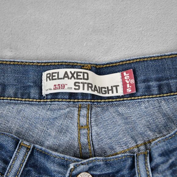 Levis Jeans 559 Mens 33x30 (32x28 Meas) Relaxed Straight Blue Denim - Picture 3 of 11